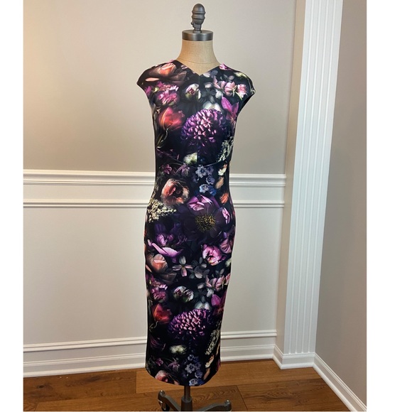 Ted Baker RAISIE shadow floral sheath dress, Ted size 2 ( US size 6 ) - Picture 2 of 16